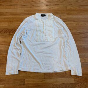 Double RL RRL White Victorian Era Single Stitch Shirt XL